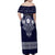 Vikings from Yorkshire Family Matching Off Shoulder Maxi Dress and Hawaiian Shirt Blue Spirit of Jorvik - Wonder Print Shop