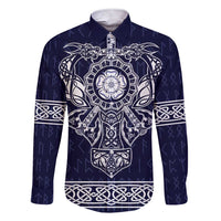 Vikings from Yorkshire Family Matching Short Sleeve Bodycon Dress and Hawaiian Shirt Blue Spirit of Jorvik - Wonder Print Shop