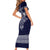 Vikings from Yorkshire Family Matching Short Sleeve Bodycon Dress and Hawaiian Shirt Blue Spirit of Jorvik - Wonder Print Shop