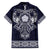 Vikings from Yorkshire Family Matching Summer Maxi Dress and Hawaiian Shirt Blue Spirit of Jorvik - Wonder Print Shop