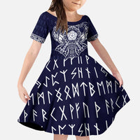 Vikings from Yorkshire Family Matching Tank Maxi Dress and Hawaiian Shirt Blue Spirit of Jorvik - Wonder Print Shop