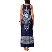Vikings from Yorkshire Family Matching Tank Maxi Dress and Hawaiian Shirt Blue Spirit of Jorvik - Wonder Print Shop