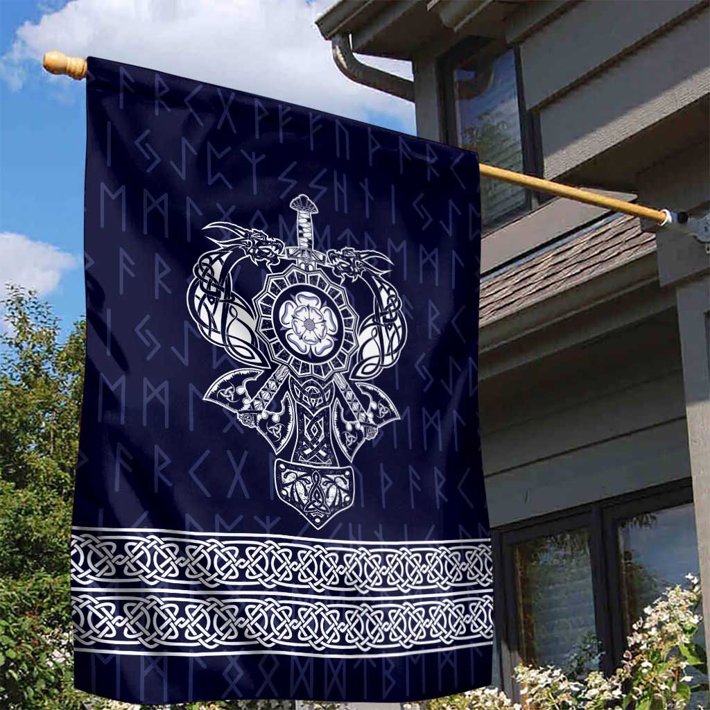 Vikings from Yorkshire Garden Flag Blue Spirit of Jorvik - Wonder Print Shop