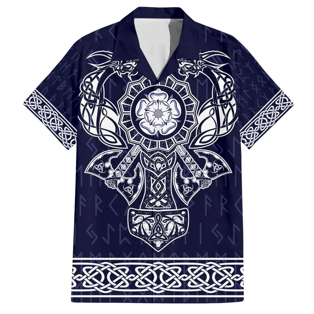 Vikings from Yorkshire Hawaiian Shirt Blue Spirit of Jorvik - Wonder Print Shop
