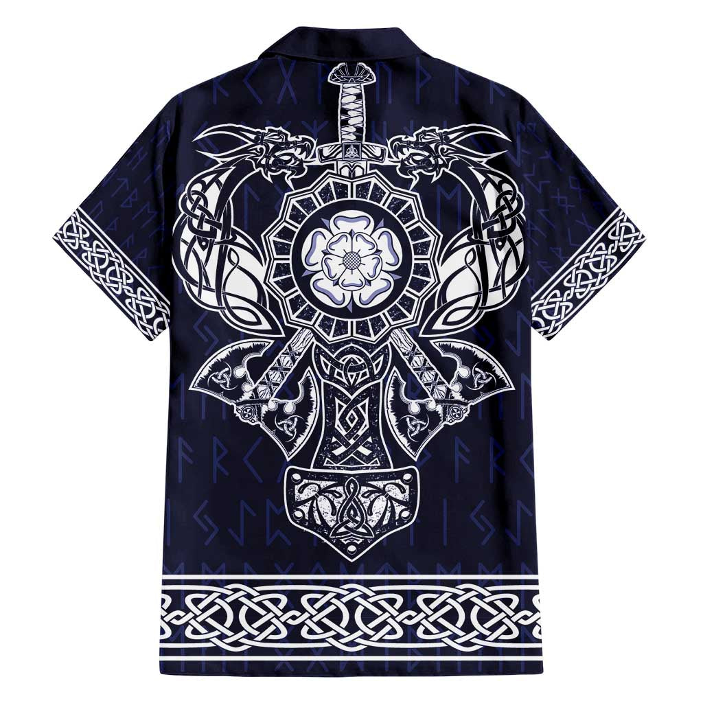Vikings from Yorkshire Hawaiian Shirt Blue Spirit of Jorvik - Wonder Print Shop