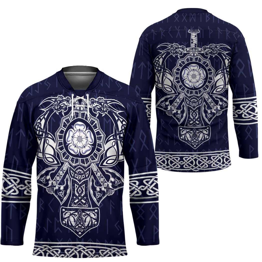 Vikings from Yorkshire Hockey Jersey Blue Spirit of Jorvik - Wonder Print Shop
