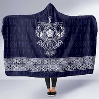 Vikings from Yorkshire Hooded Blanket Blue Spirit of Jorvik - Wonder Print Shop