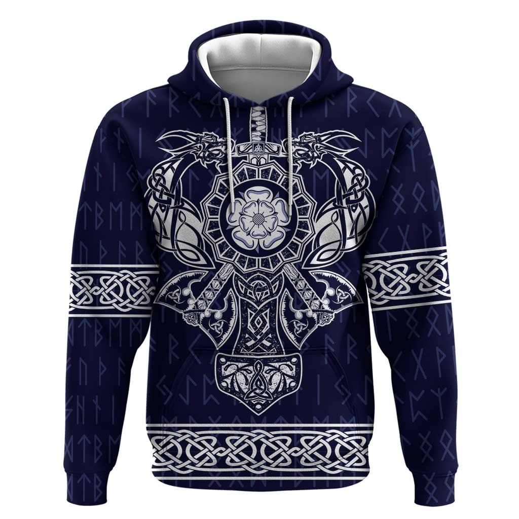 Vikings from Yorkshire Hoodie Blue Spirit of Jorvik - Wonder Print Shop