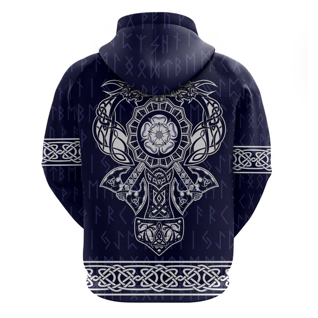 Vikings from Yorkshire Hoodie Blue Spirit of Jorvik - Wonder Print Shop