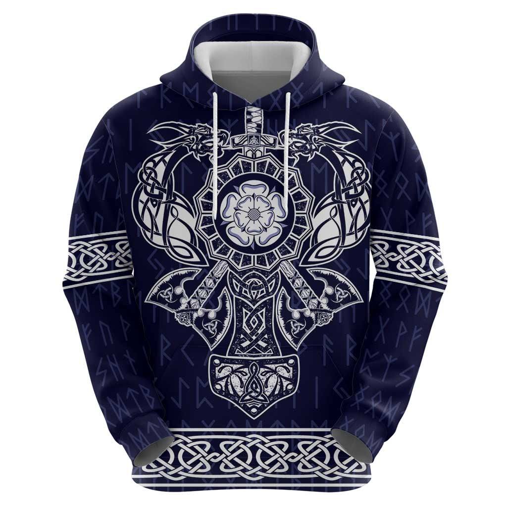 Vikings from Yorkshire Hoodie Blue Spirit of Jorvik - Wonder Print Shop