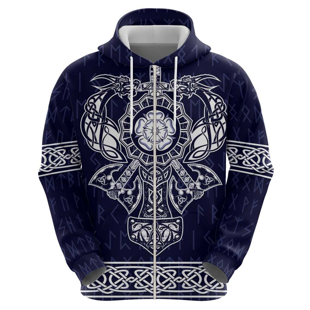 Vikings from Yorkshire Hoodie Blue Spirit of Jorvik - Wonder Print Shop