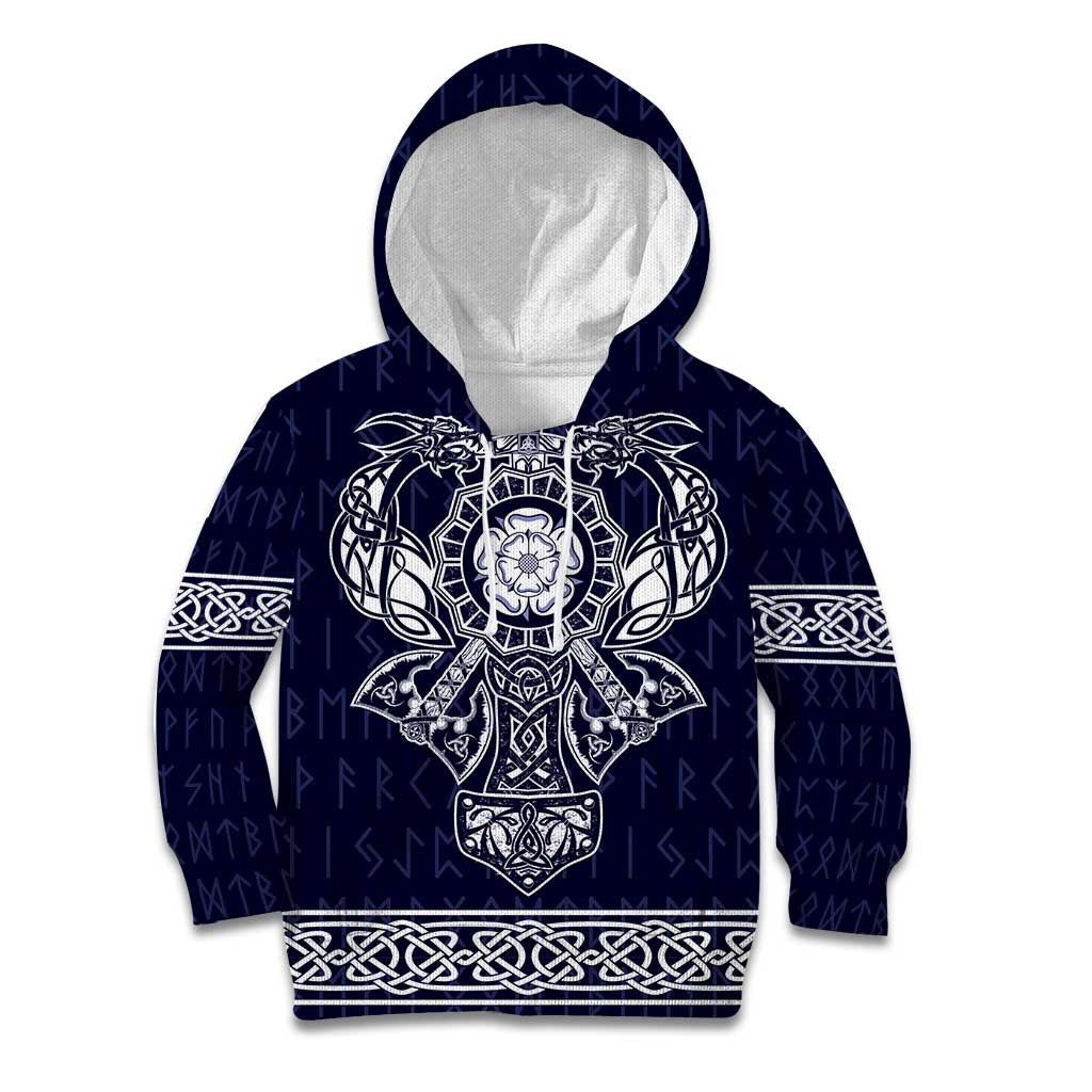 Vikings from Yorkshire Kid Hoodie Blue Spirit of Jorvik - Wonder Print Shop
