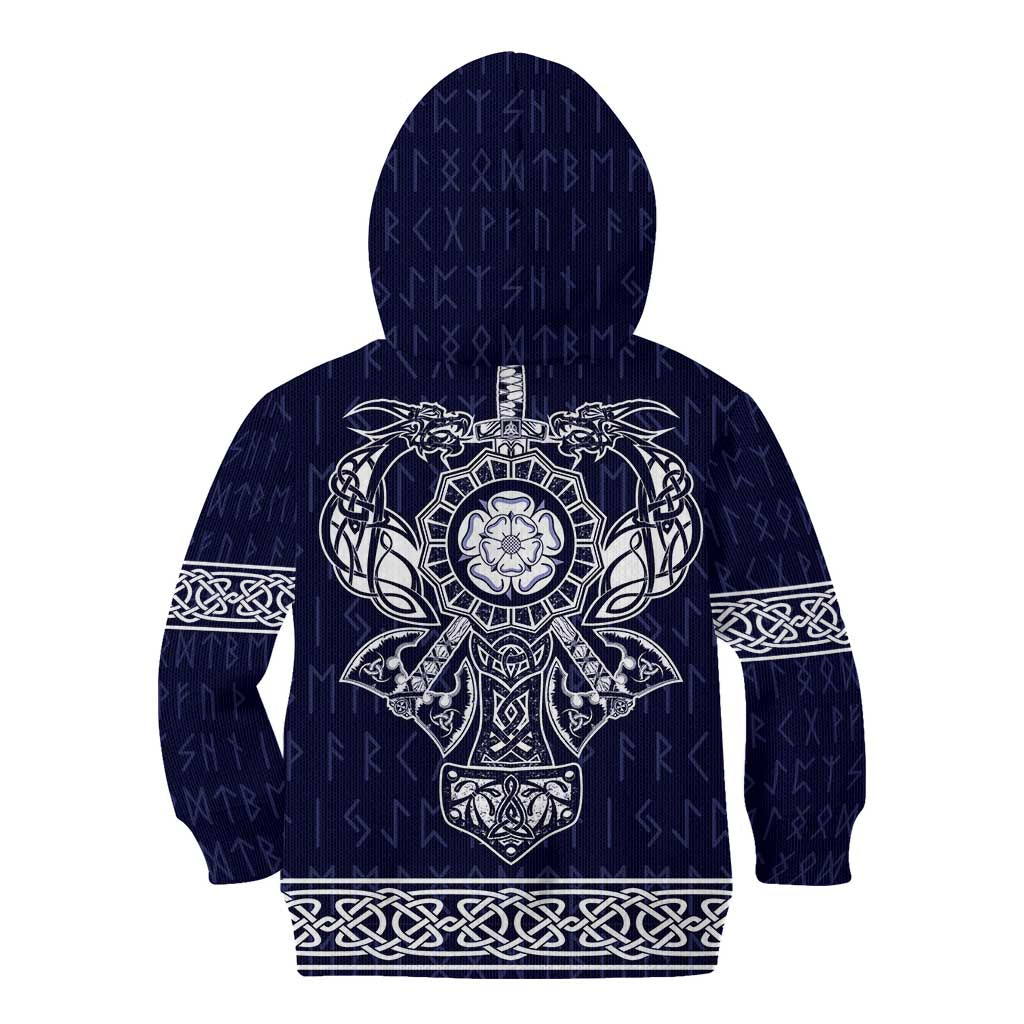Vikings from Yorkshire Kid Hoodie Blue Spirit of Jorvik - Wonder Print Shop