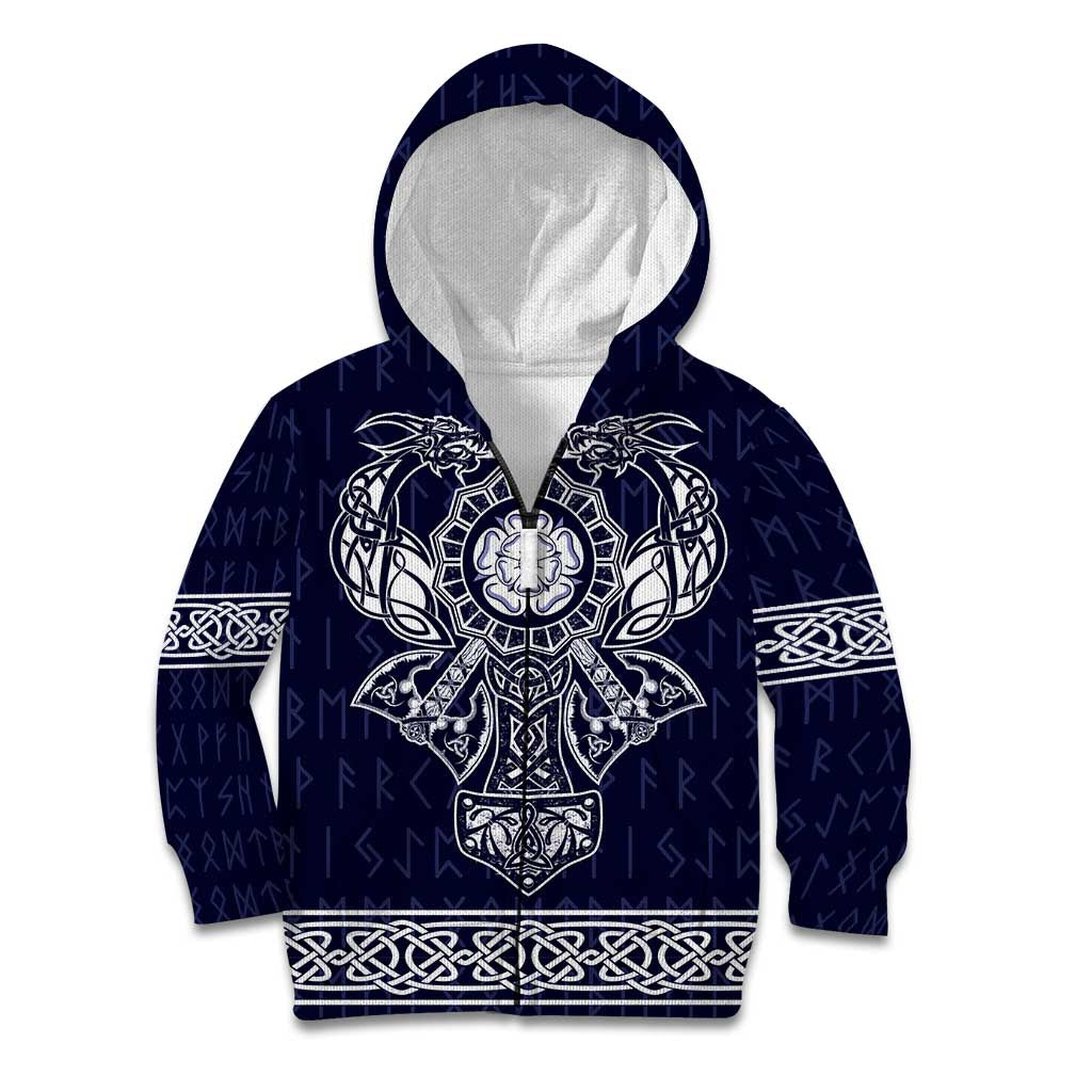 Vikings from Yorkshire Kid Hoodie Blue Spirit of Jorvik - Wonder Print Shop