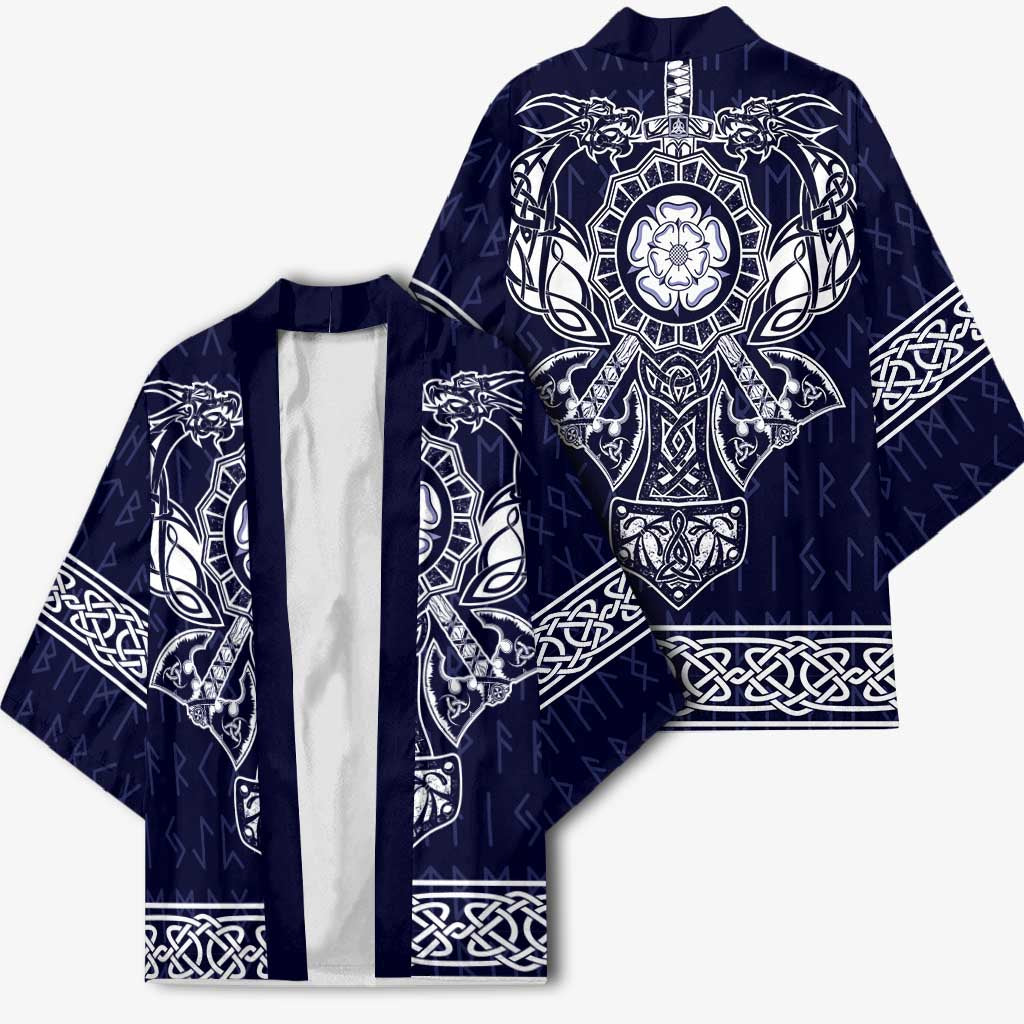 Vikings from Yorkshire Kimono Blue Spirit of Jorvik - Wonder Print Shop