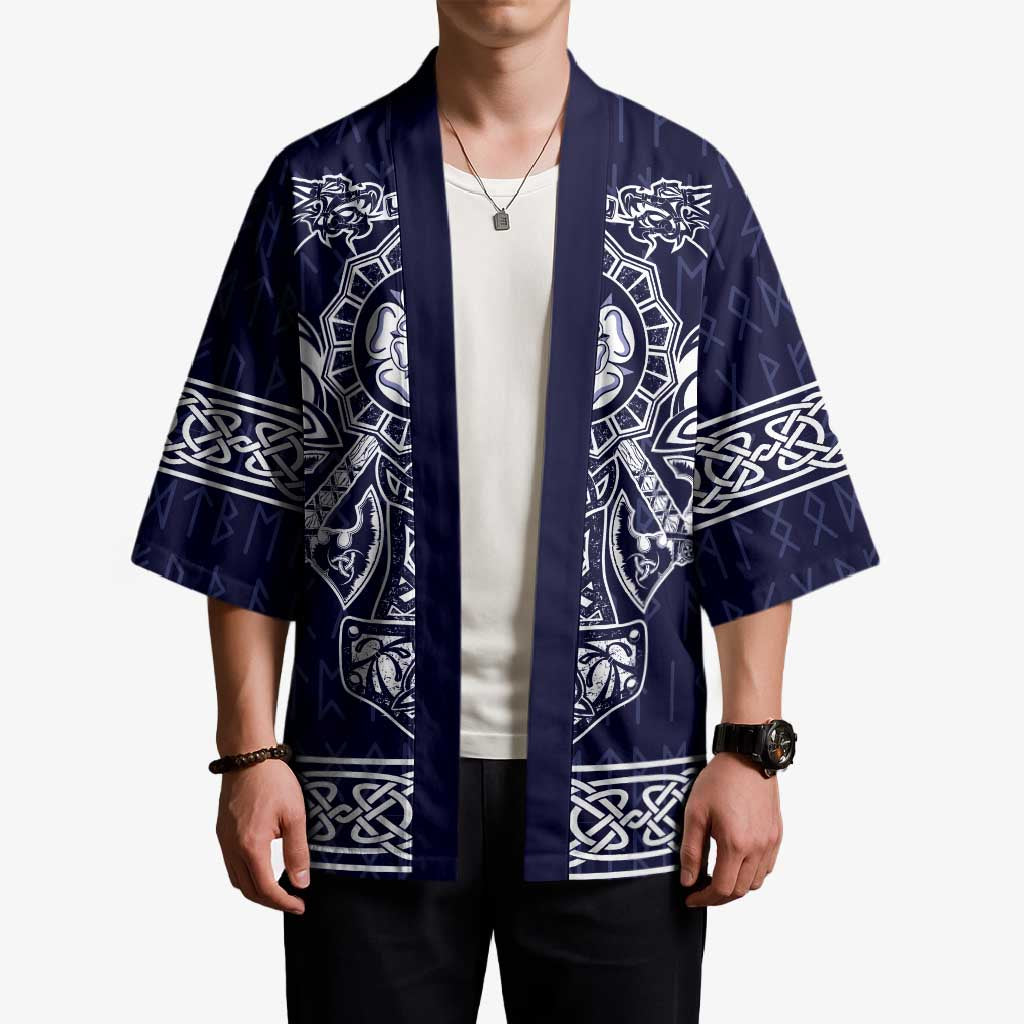 Vikings from Yorkshire Kimono Blue Spirit of Jorvik - Wonder Print Shop