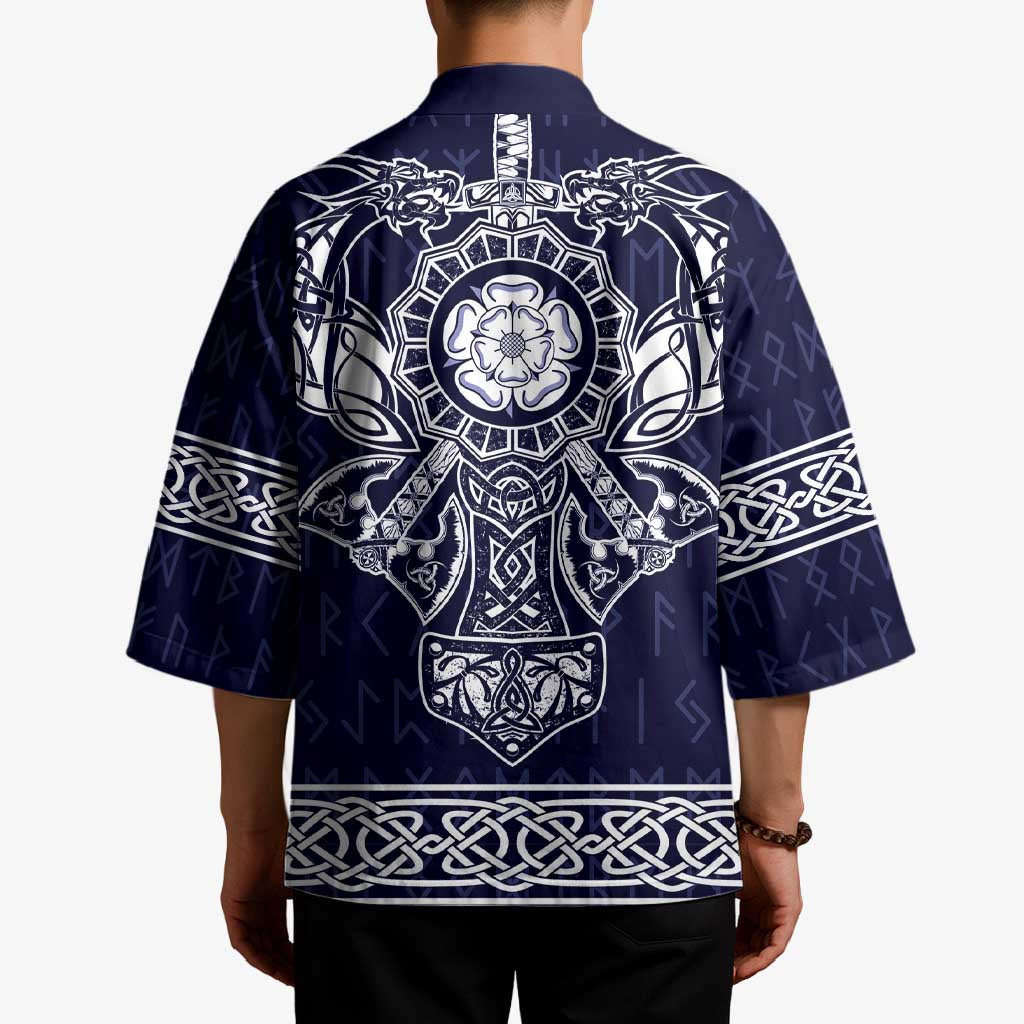 Vikings from Yorkshire Kimono Blue Spirit of Jorvik - Wonder Print Shop