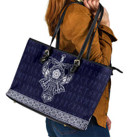 Vikings from Yorkshire Leather Tote Bag Blue Spirit of Jorvik - Wonder Print Shop