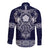 Vikings from Yorkshire Long Sleeve Button Shirt Blue Spirit of Jorvik - Wonder Print Shop