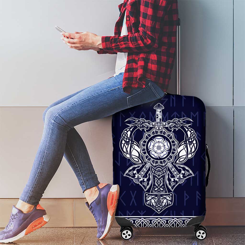 Vikings from Yorkshire Luggage Cover Blue Spirit of Jorvik - Wonder Print Shop