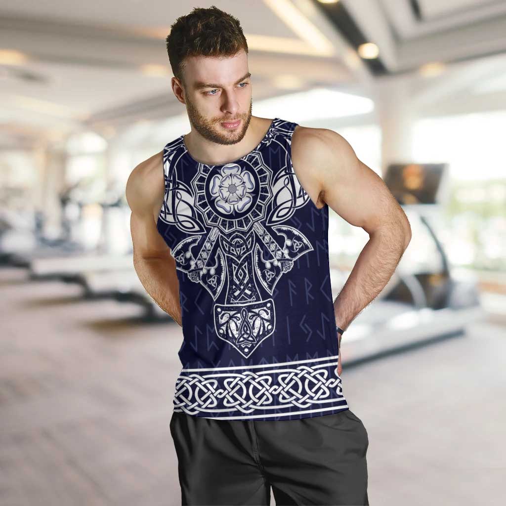 Vikings from Yorkshire Men Tank Top Blue Spirit of Jorvik - Wonder Print Shop