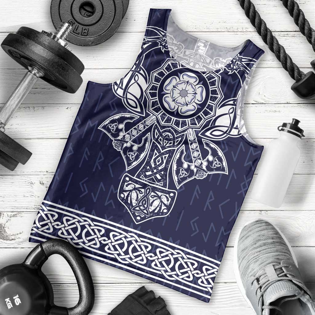 Vikings from Yorkshire Men Tank Top Blue Spirit of Jorvik - Wonder Print Shop