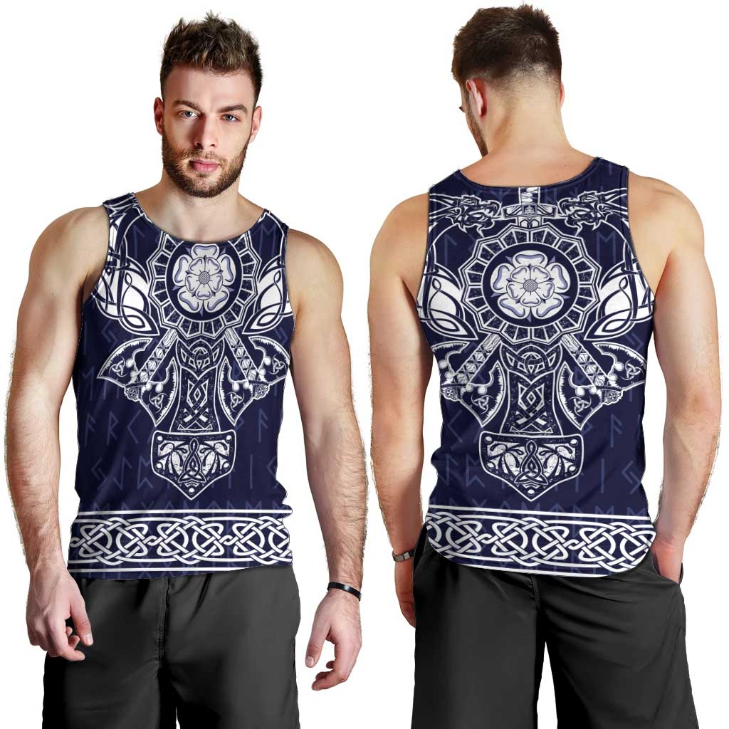 Vikings from Yorkshire Men Tank Top Blue Spirit of Jorvik - Wonder Print Shop