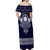 Vikings from Yorkshire Off Shoulder Maxi Dress Blue Spirit of Jorvik - Wonder Print Shop