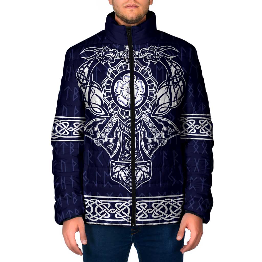Vikings from Yorkshire Padded Jacket Blue Spirit of Jorvik - Wonder Print Shop