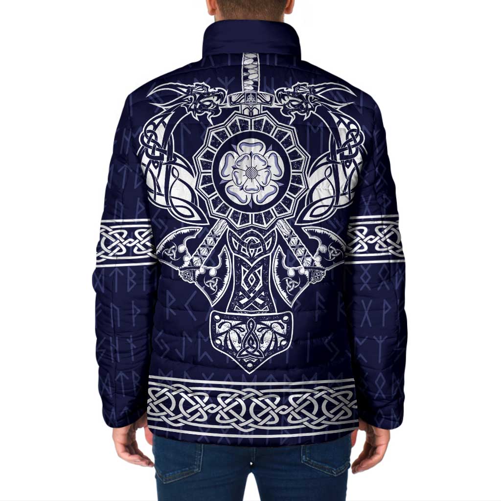 Vikings from Yorkshire Padded Jacket Blue Spirit of Jorvik - Wonder Print Shop