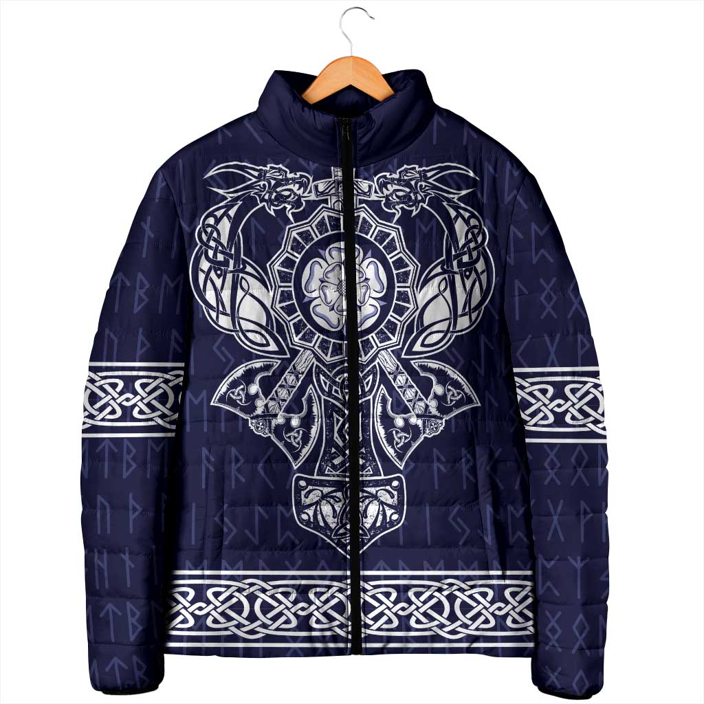 Vikings from Yorkshire Padded Jacket Blue Spirit of Jorvik - Wonder Print Shop
