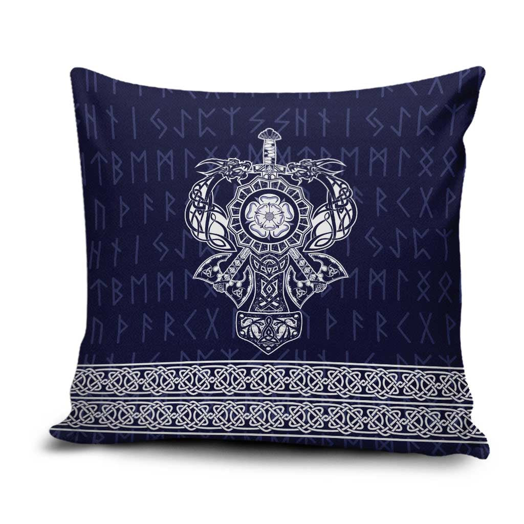 Vikings from Yorkshire Pillow Cover Blue Spirit of Jorvik - Wonder Print Shop