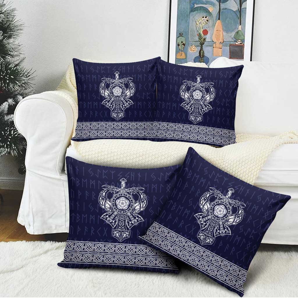 Vikings from Yorkshire Pillow Cover Blue Spirit of Jorvik - Wonder Print Shop