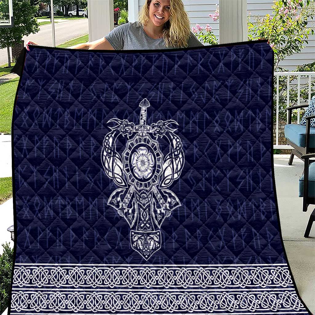 Vikings from Yorkshire Quilt Blue Spirit of Jorvik - Wonder Print Shop