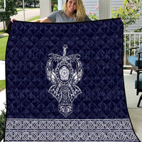 Vikings from Yorkshire Quilt Blue Spirit of Jorvik - Wonder Print Shop
