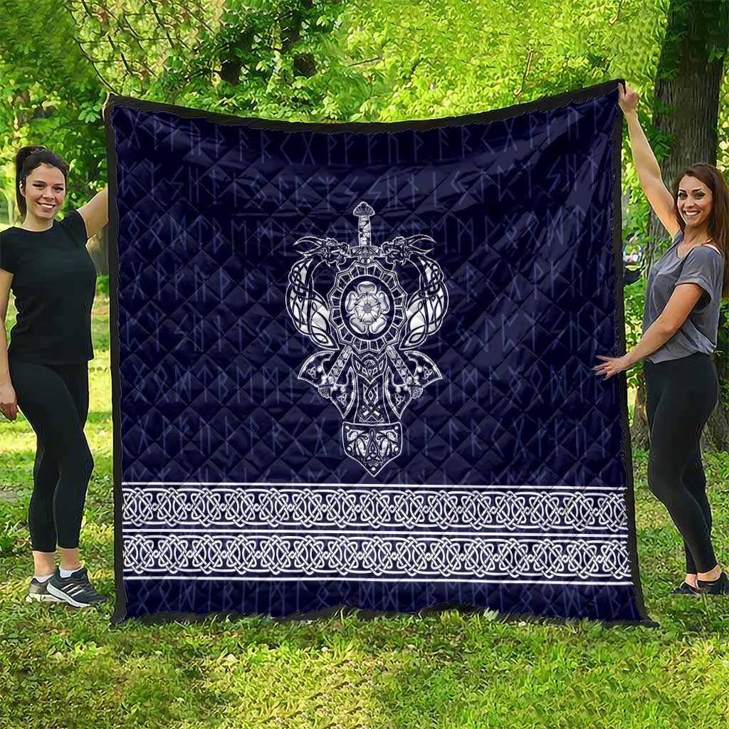 Vikings from Yorkshire Quilt Blue Spirit of Jorvik - Wonder Print Shop