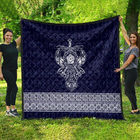 Vikings from Yorkshire Quilt Blue Spirit of Jorvik - Wonder Print Shop