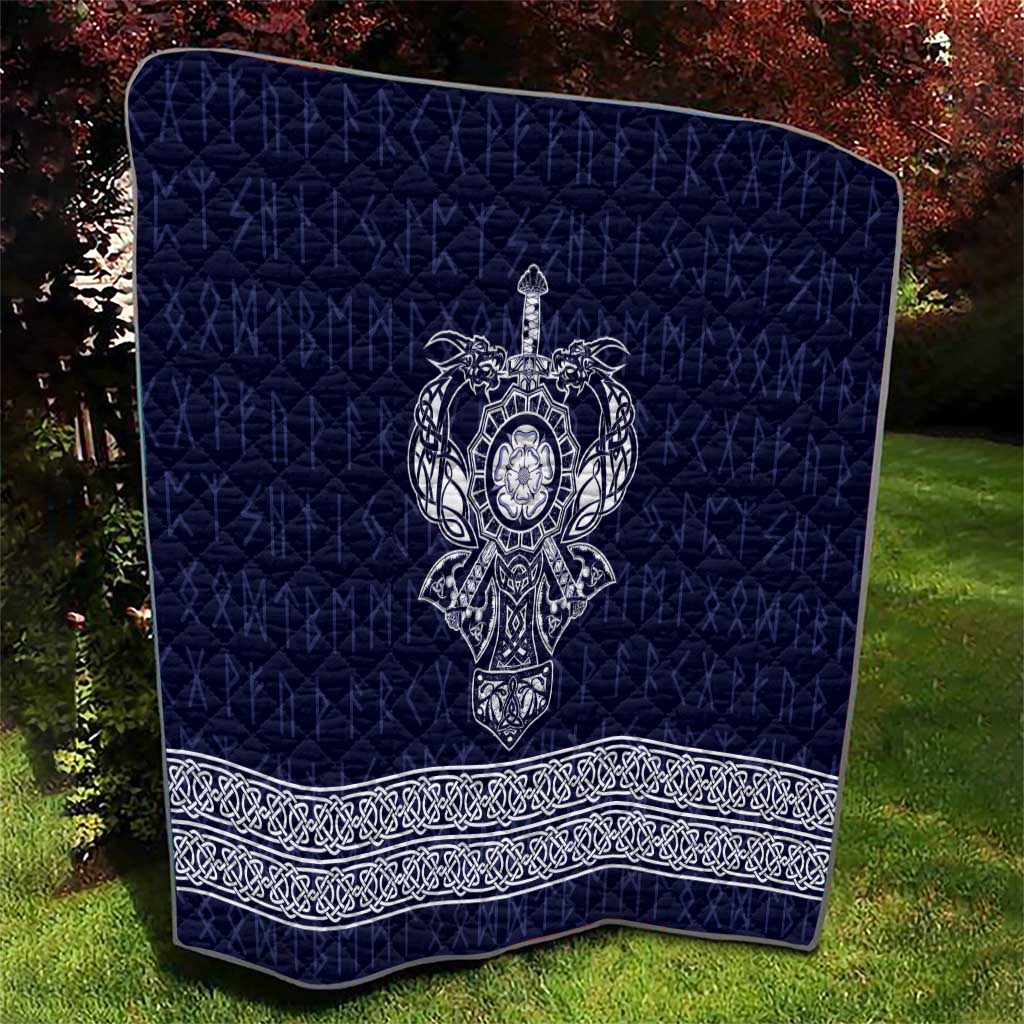 Vikings from Yorkshire Quilt Blue Spirit of Jorvik - Wonder Print Shop