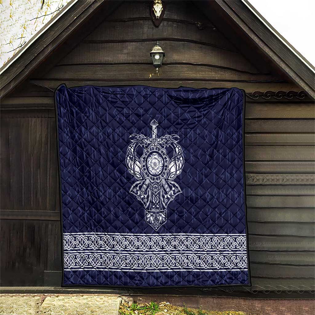 Vikings from Yorkshire Quilt Blue Spirit of Jorvik - Wonder Print Shop