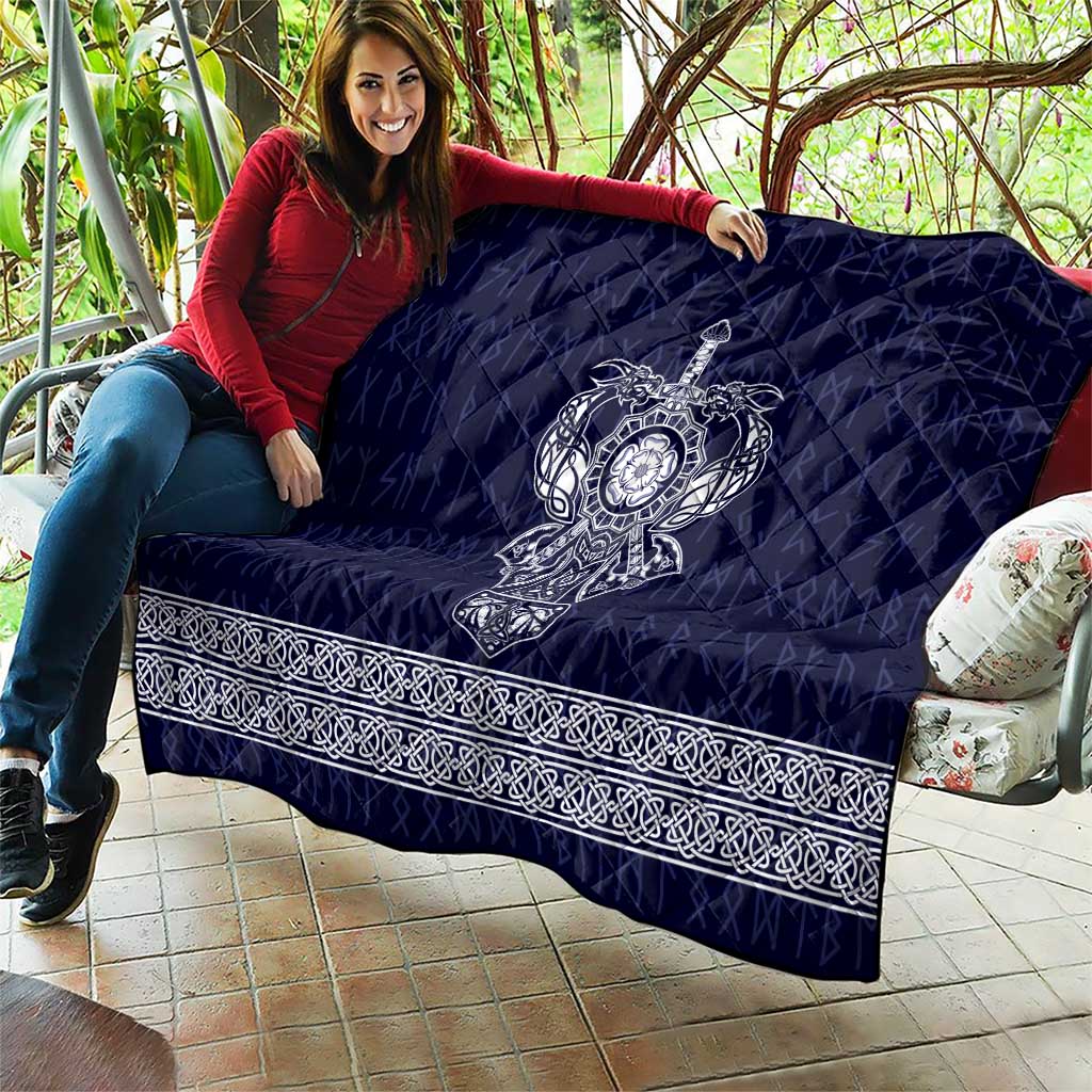 Vikings from Yorkshire Quilt Blue Spirit of Jorvik - Wonder Print Shop