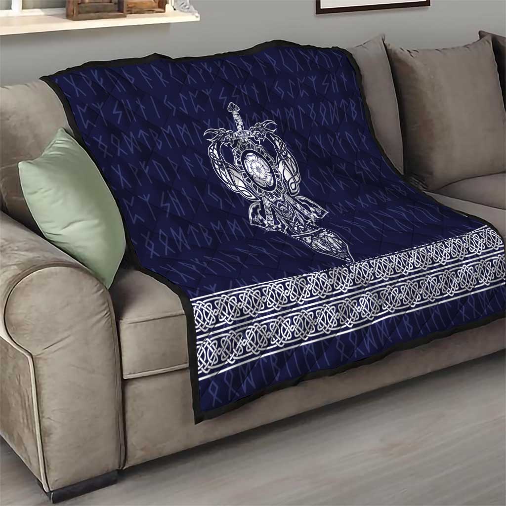 Vikings from Yorkshire Quilt Blue Spirit of Jorvik - Wonder Print Shop