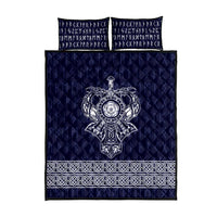 Vikings from Yorkshire Quilt Bed Set Blue Spirit of Jorvik - Wonder Print Shop