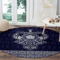 Vikings from Yorkshire Round Carpet Blue Spirit of Jorvik - Wonder Print Shop