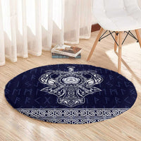 Vikings from Yorkshire Round Carpet Blue Spirit of Jorvik - Wonder Print Shop