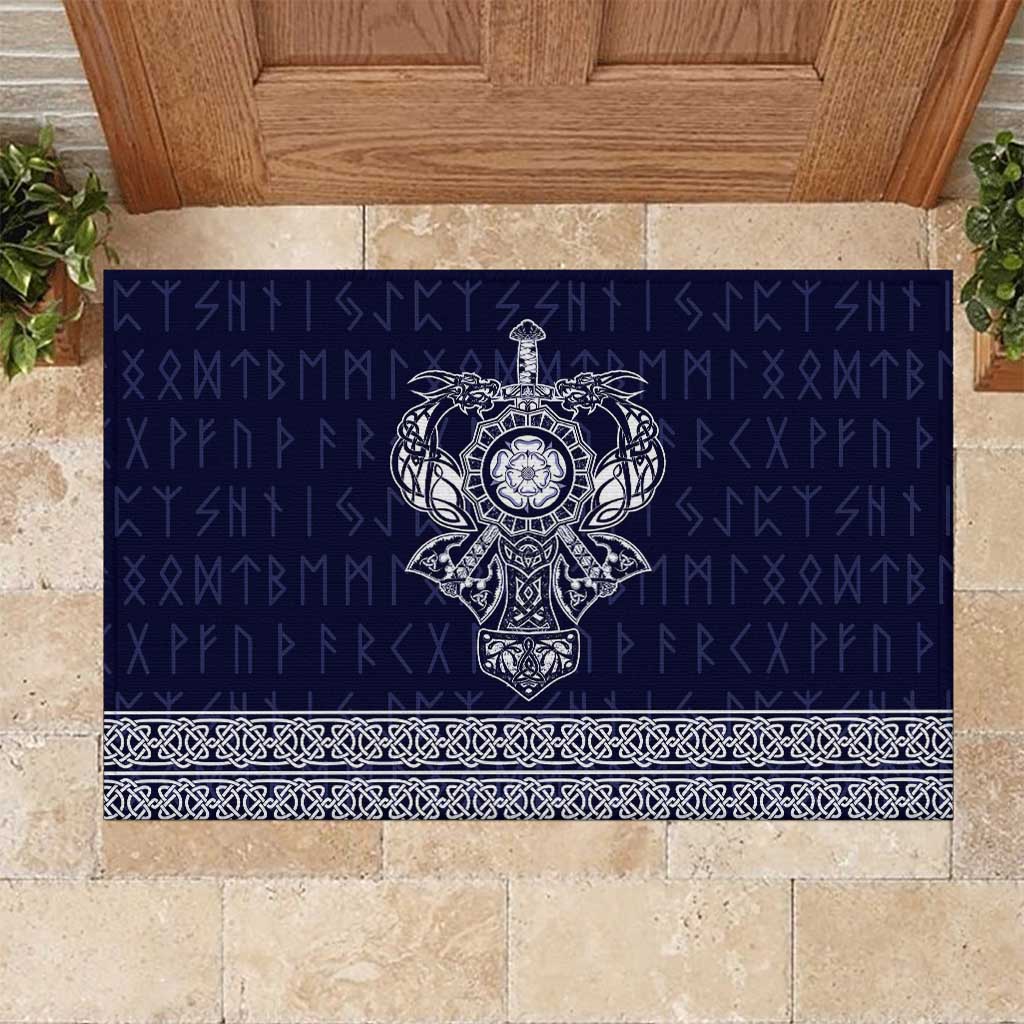 Vikings from Yorkshire Rubber Doormat Blue Spirit of Jorvik - Wonder Print Shop