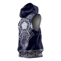Vikings from Yorkshire Sleeveless Hoodie Blue Spirit of Jorvik - Wonder Print Shop