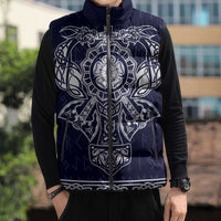 Vikings from Yorkshire Sleeveless Puffer Jacket Blue Spirit of Jorvik - Wonder Print Shop