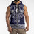 Vikings from Yorkshire Sleeveless Zip Hoodie Blue Spirit of Jorvik - Wonder Print Shop