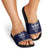 Vikings from Yorkshire Slide Sandals Blue Spirit of Jorvik - Wonder Print Shop