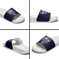 Vikings from Yorkshire Slide Sandals Blue Spirit of Jorvik - Wonder Print Shop